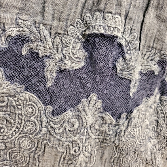 Chambray Embroidered Sun Dress - Picture 2 of 4